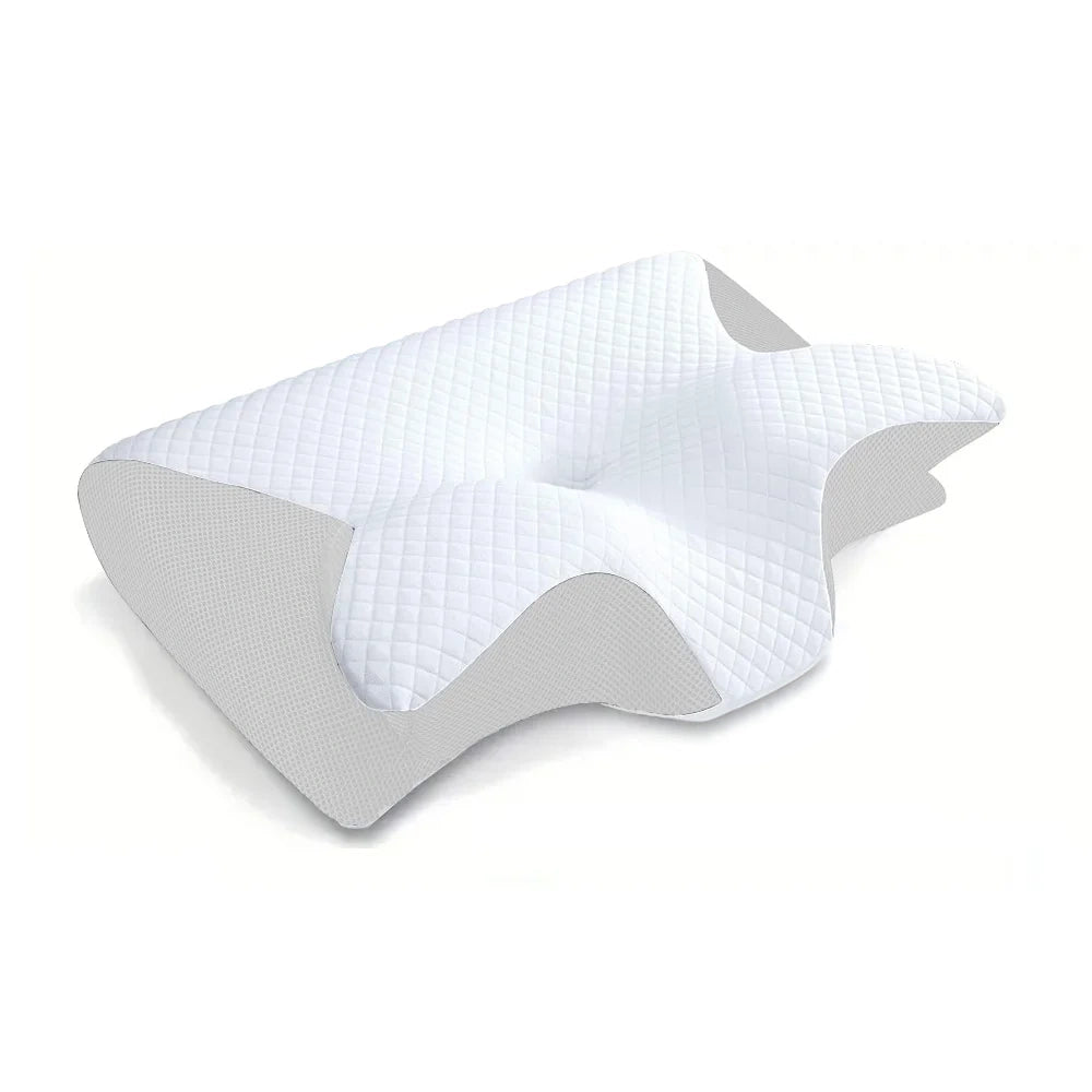 Memory Foam Cervical Pillow - 2-in-1 Ergonomic Contour Orthopedic Support for Neck Pain Relief